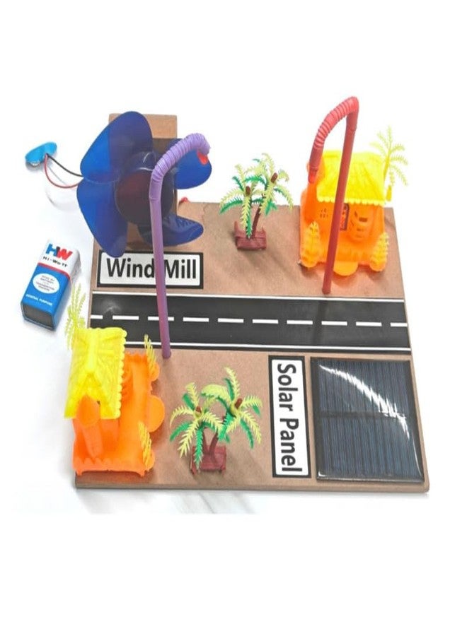 ESPtronics DIY Readymade Wind Mill Solar Panel Cell Working Model Project Science Experiment 6V Kit for School Kids - Image 1